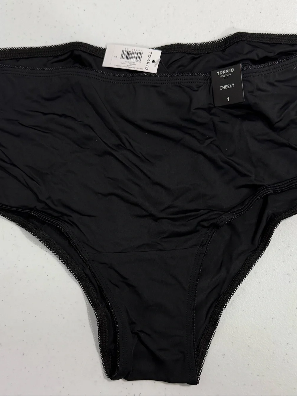 Torrid Cheeky Black crisscross back panty - NWT